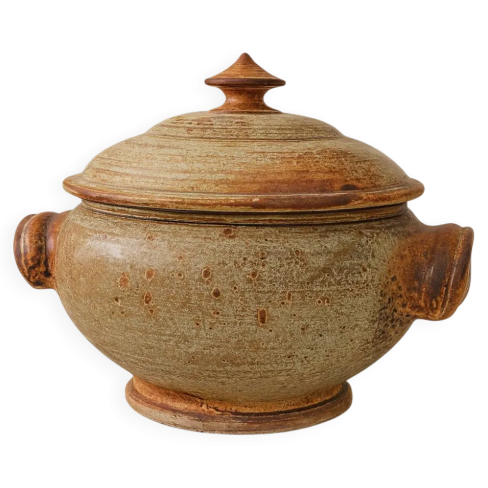 Soupière artisanale en grès par Jean-Pierre Prud'homme