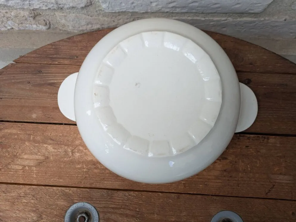 Soupière avec couvercle en Terre de Fer Salins modèle Nénuphar 25.5cm