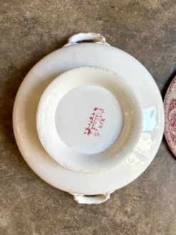 Soupière BFK en terre de fer rose, service 