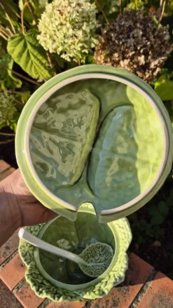 soupière chou vert avec louche