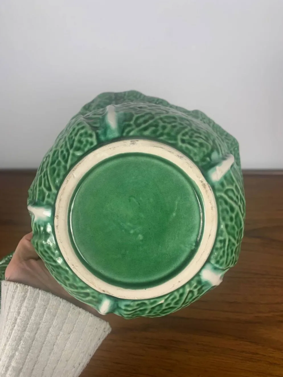 Soupière chou vert en céramique, 1970/80