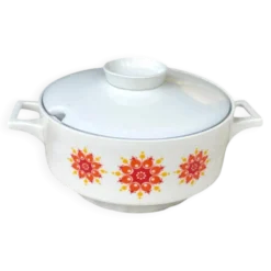 Soupière couverte Winterling, décor pop années 70