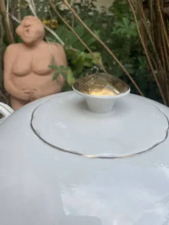 Soupière Digoin Sarreguemines motif romantique