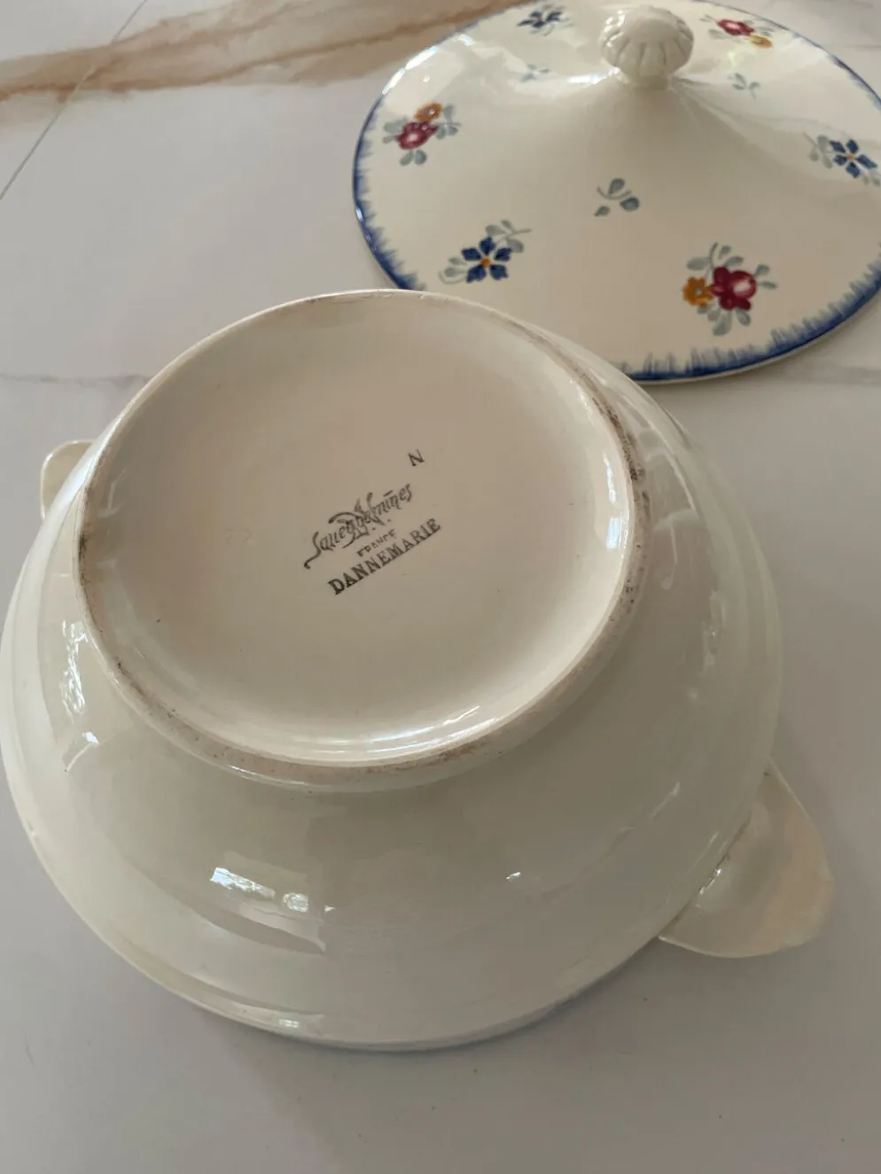 Soupière Digoin Sarreguemines modèle Dannemarie,années 1950