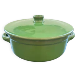 Soupière en céramique verte