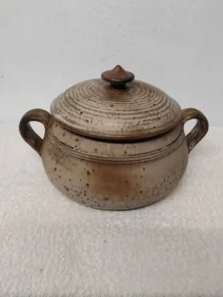 Soupière En Grès Avec Poignées Vintage Signé