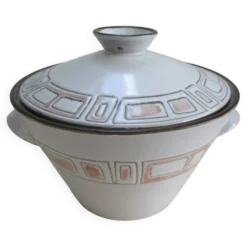Soupière en grès de Niderviller Modèle Maille -vintage