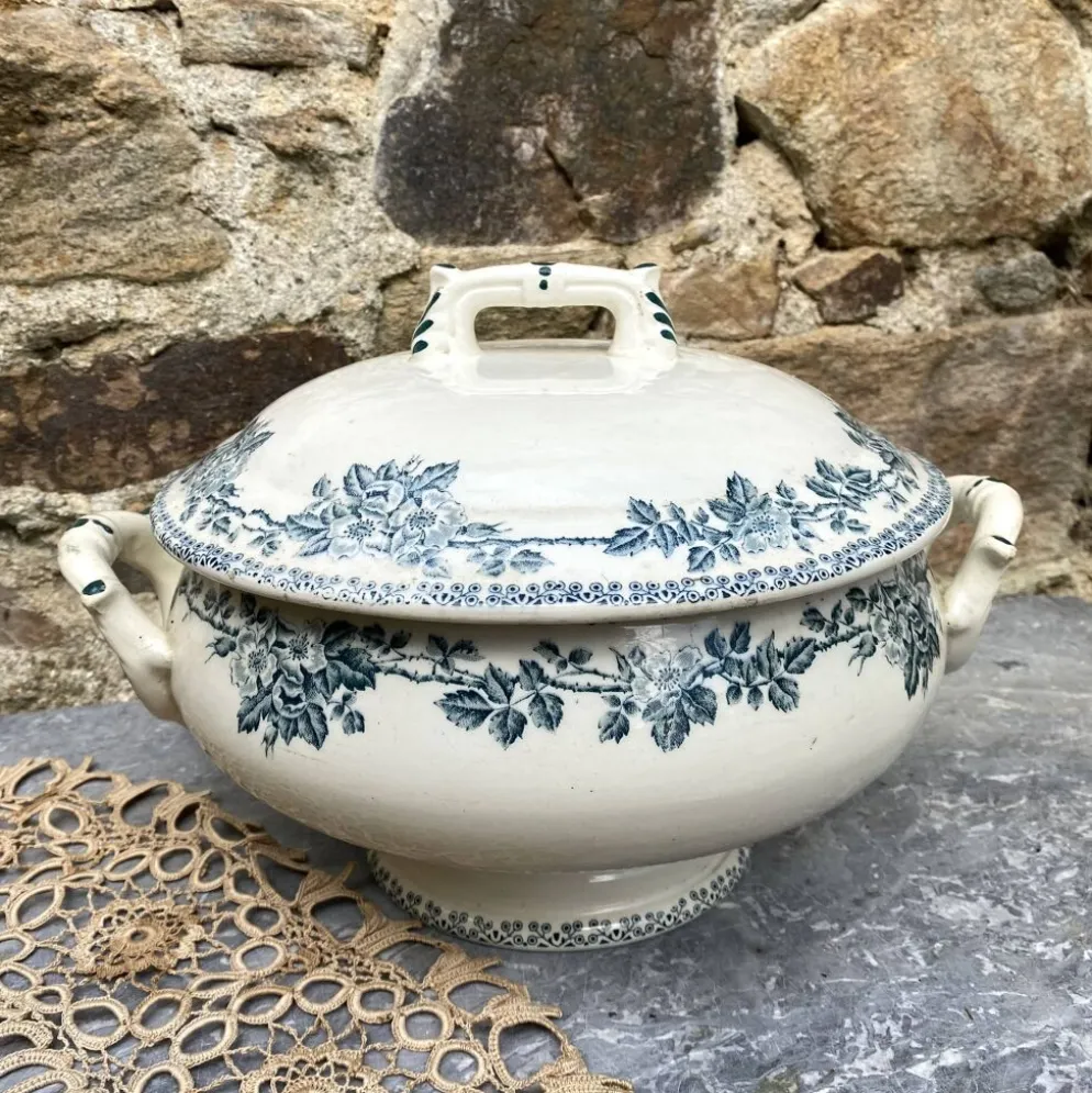 Soupière en terre de fer Ets Debray service Guadeloupe