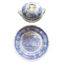 Soupière et plat Villeroy et boch porcelaine édition Burgenland