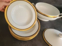 Soupière et set de 6 assiettes à soupe Bernardaud