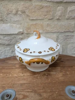 Soupière Flory Boch Frères La Louvière - style terre de fer - déco vintage