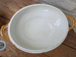 Soupière Flory Boch Frères La Louvière - style terre de fer - déco vintage
