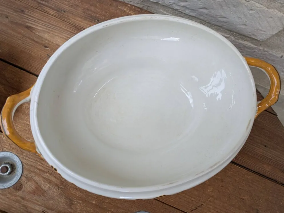 Soupière Flory Boch Frères La Louvière - style terre de fer - déco vintage