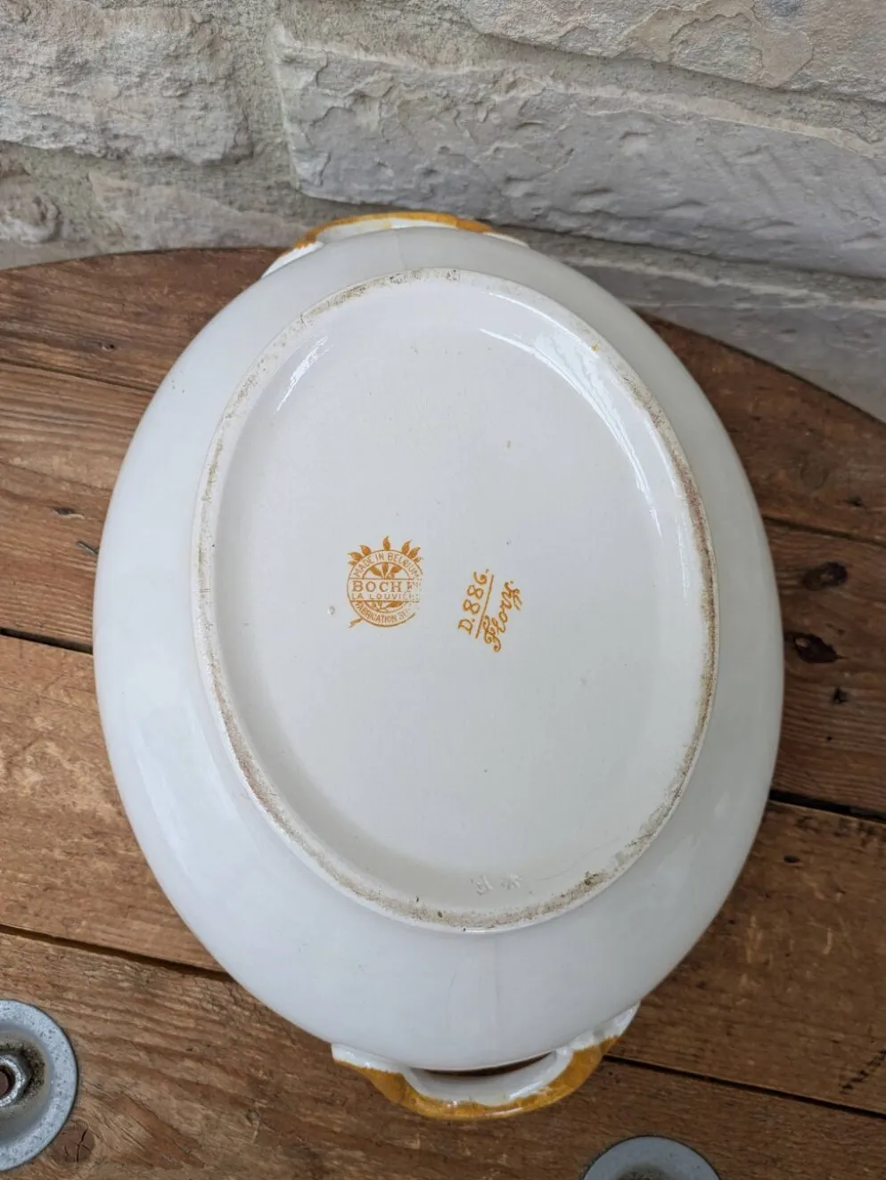 Soupière Flory Boch Frères La Louvière - style terre de fer - déco vintage