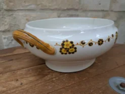 Soupière Flory Boch Frères La Louvière - style terre de fer - déco vintage