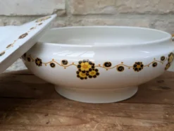 Soupière Flory Boch Frères La Louvière - style terre de fer - déco vintage