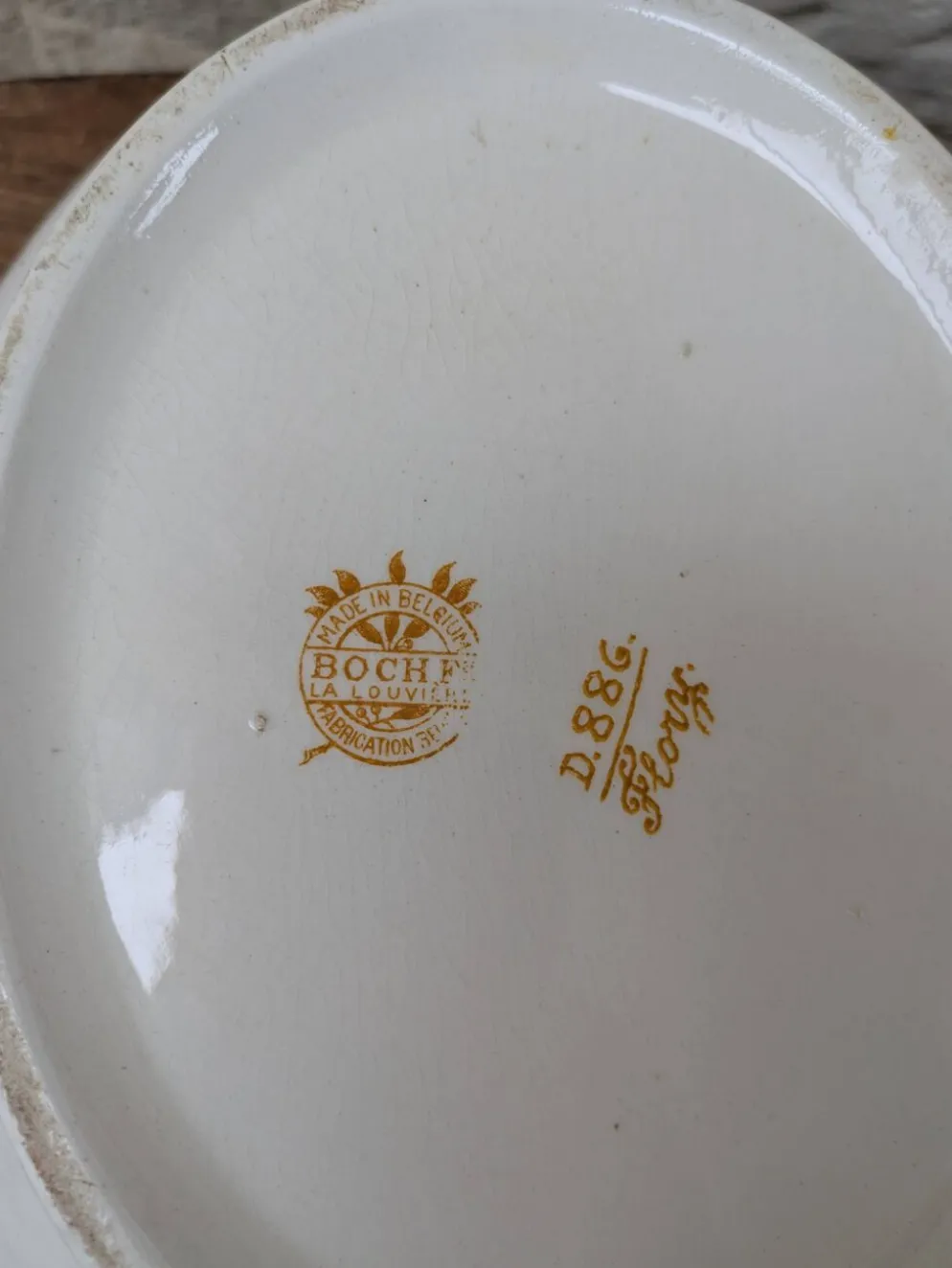 Soupière Flory Boch Frères La Louvière - style terre de fer - déco vintage