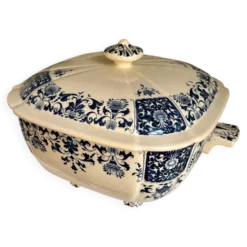 Soupière Gien en terre de fer bleue, service 