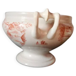 Soupière hollandaise Petrus Regout Marines Series 1896 Maastricht Red Transferware