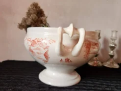 Soupière hollandaise Petrus Regout Marines Series 1896 Maastricht Red Transferware