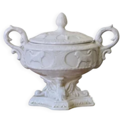 Soupière italienne d'apparat st Capodimonte en porcelaine