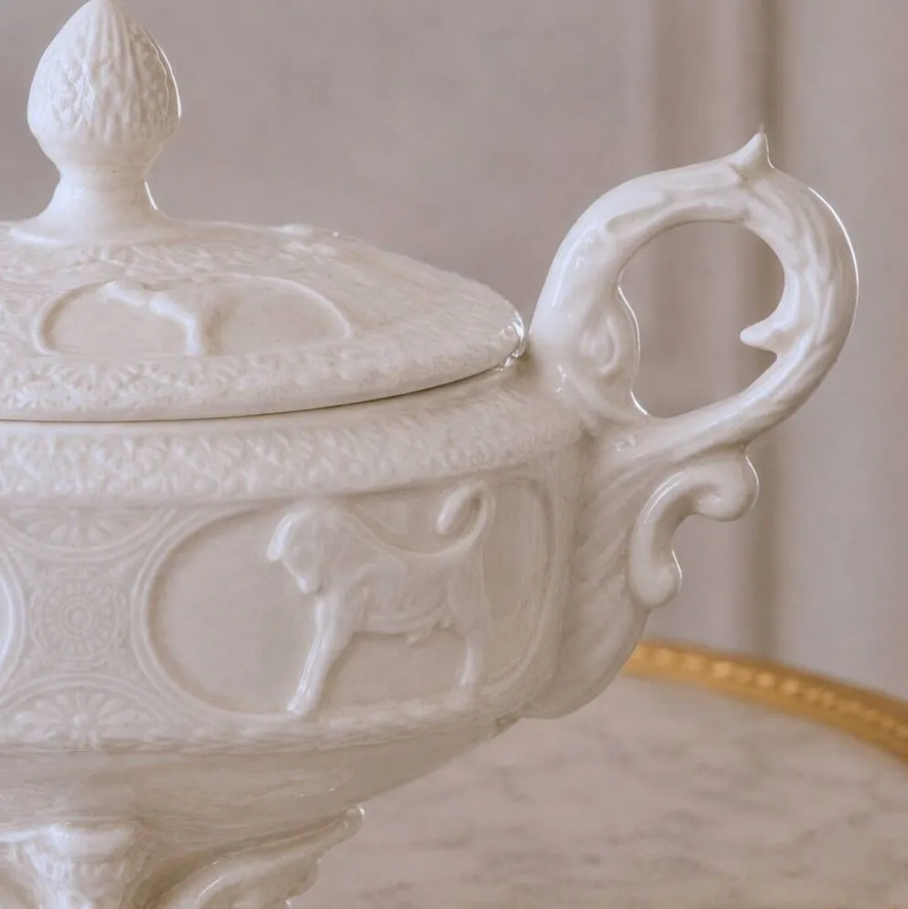 Soupière italienne d'apparat st Capodimonte en porcelaine