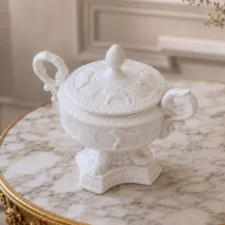 Soupière italienne d'apparat st Capodimonte en porcelaine