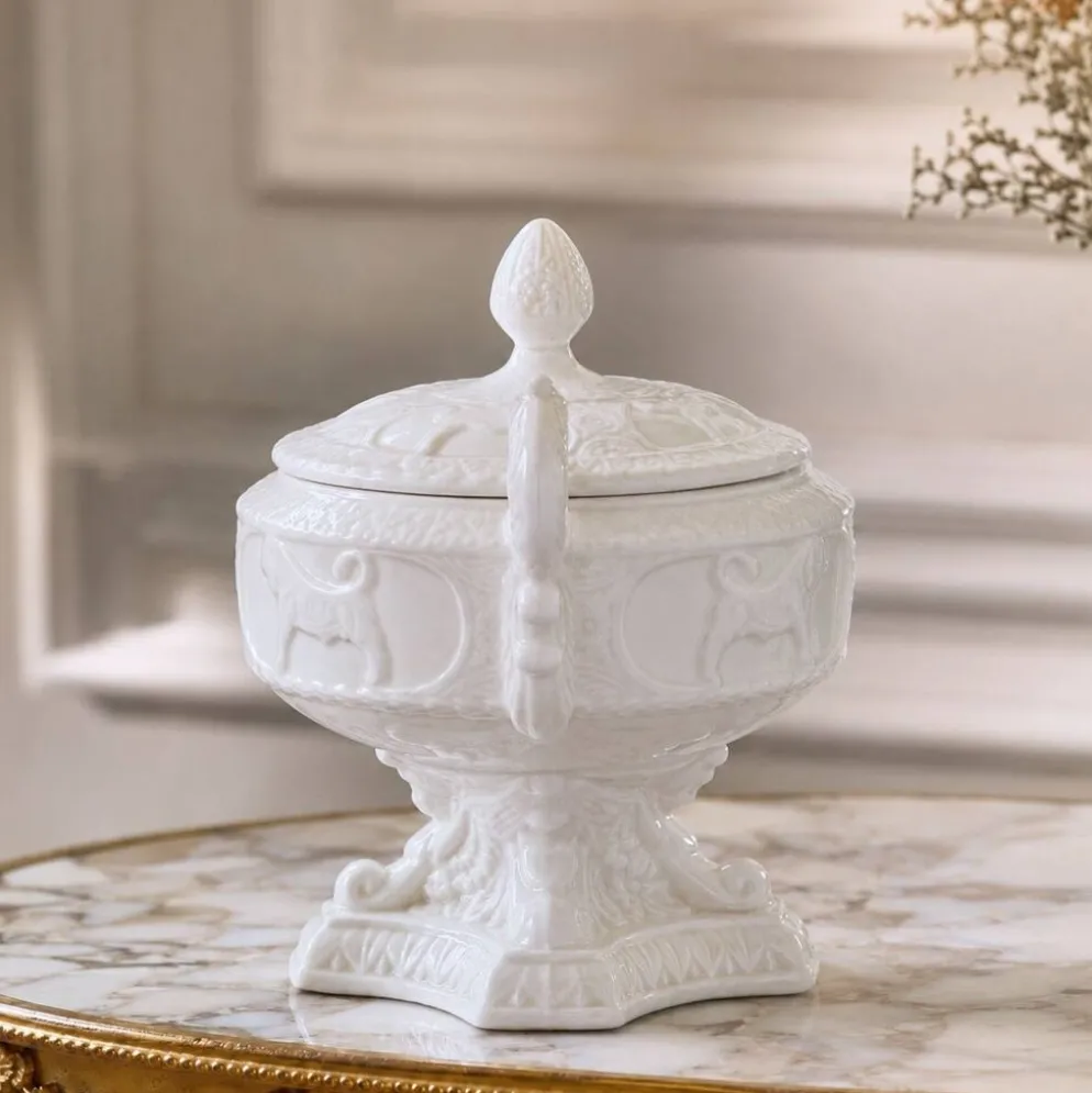 Soupière italienne d'apparat st Capodimonte en porcelaine
