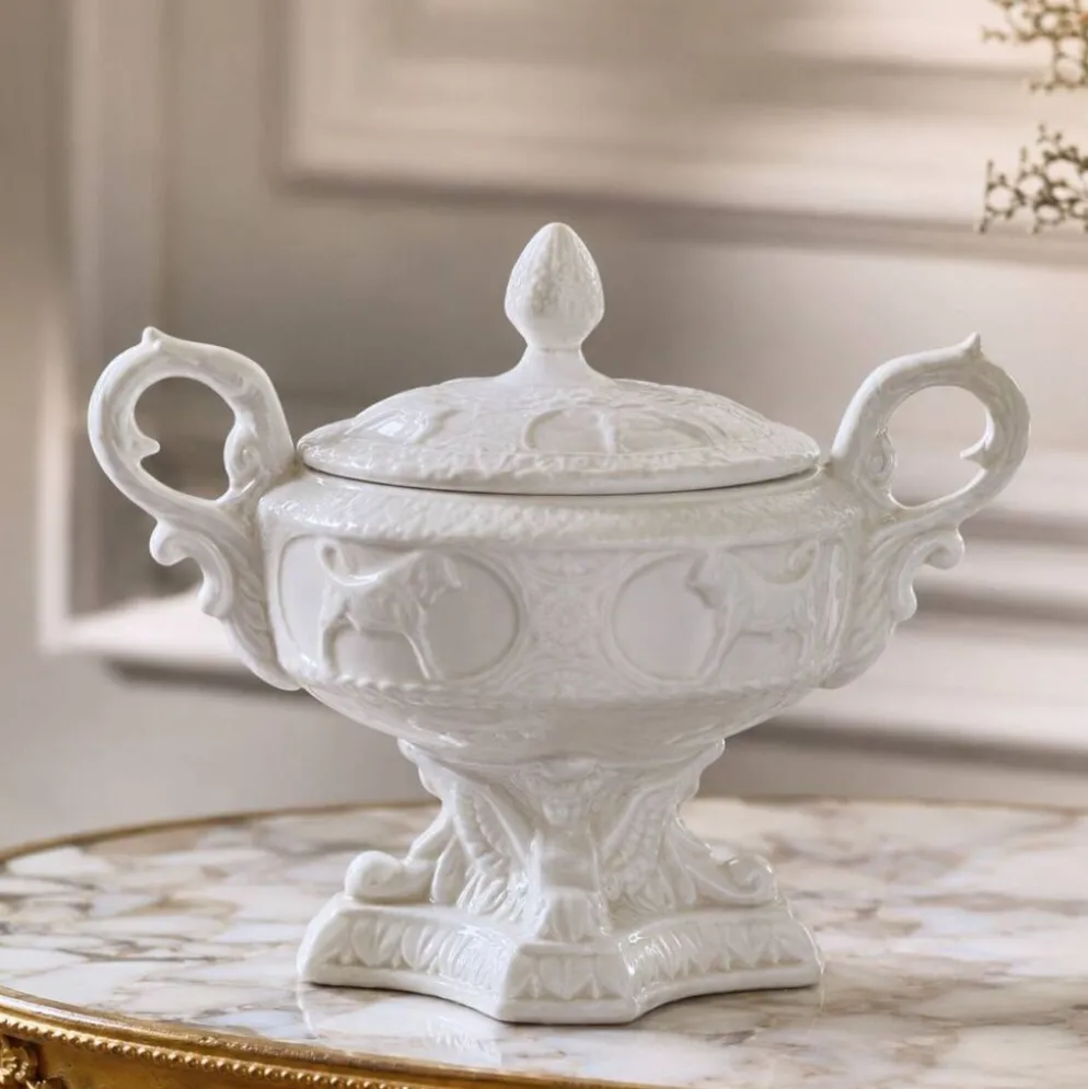 Soupière italienne d'apparat st Capodimonte en porcelaine