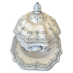 Soupière Moustiers Berain bleu