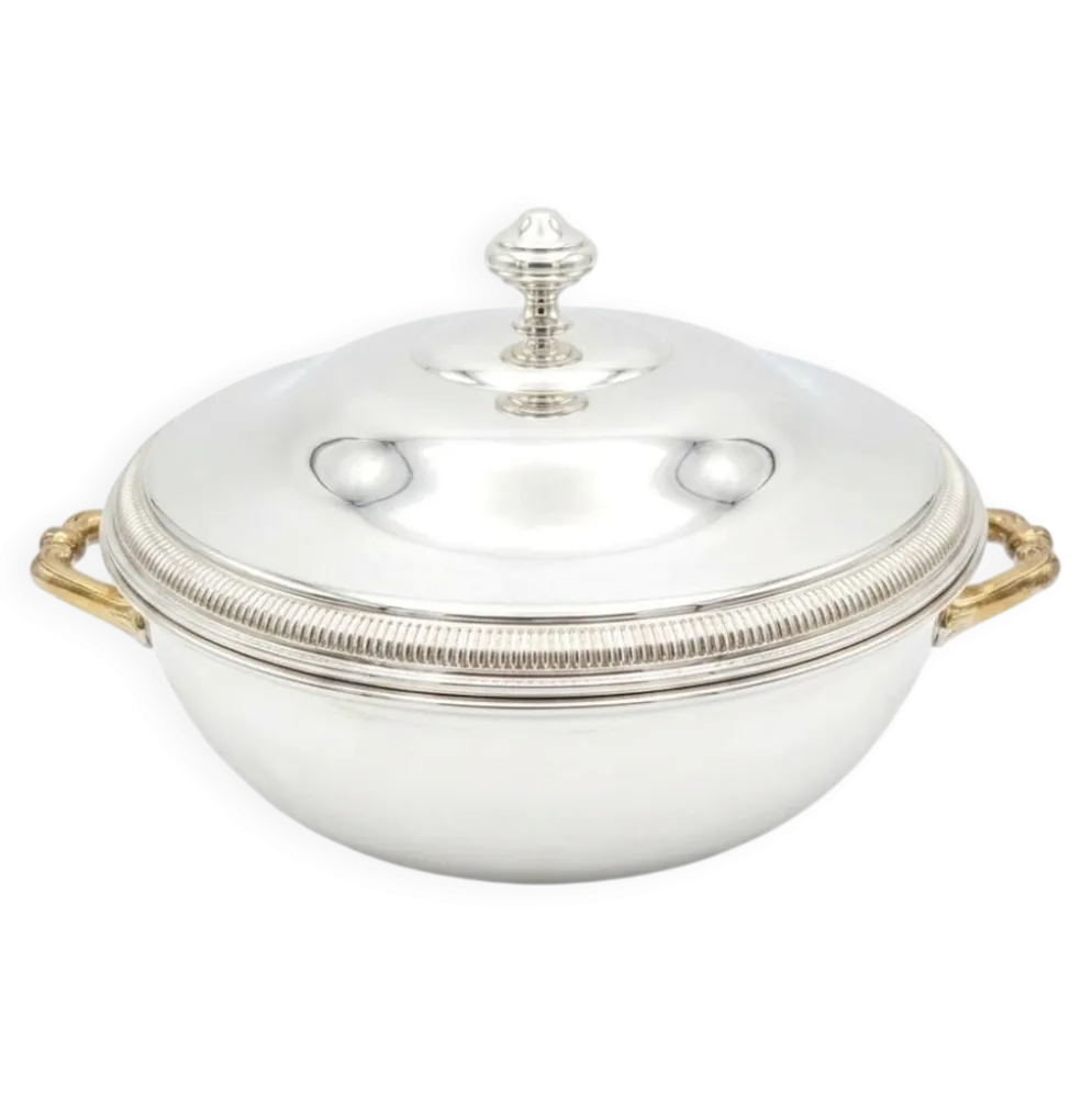 Soupière ou Légumier en Métal Argenté – Orfèvrerie de France
