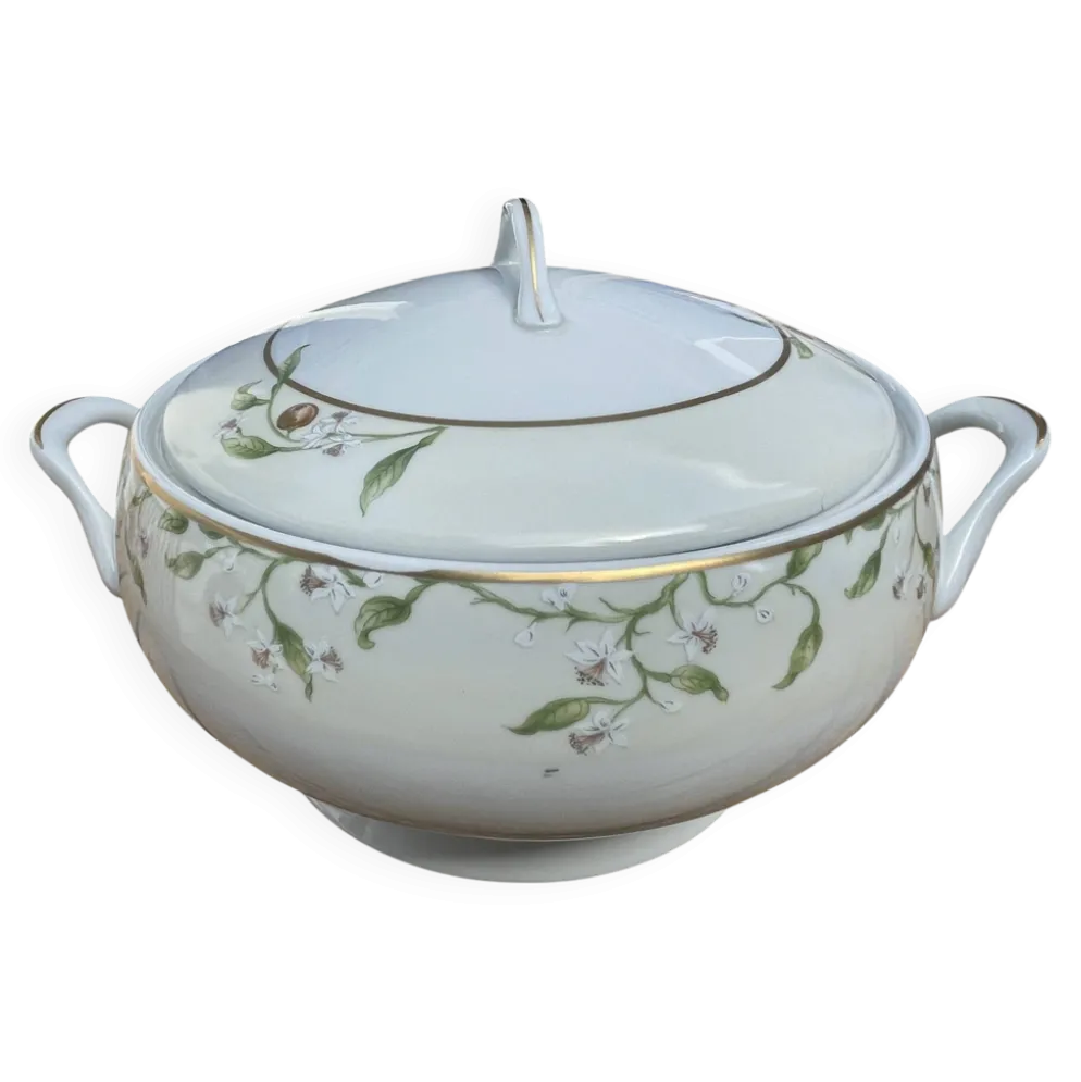 soupière Philippe Deshoulières en porcelaine de Limoges, décor « Orang