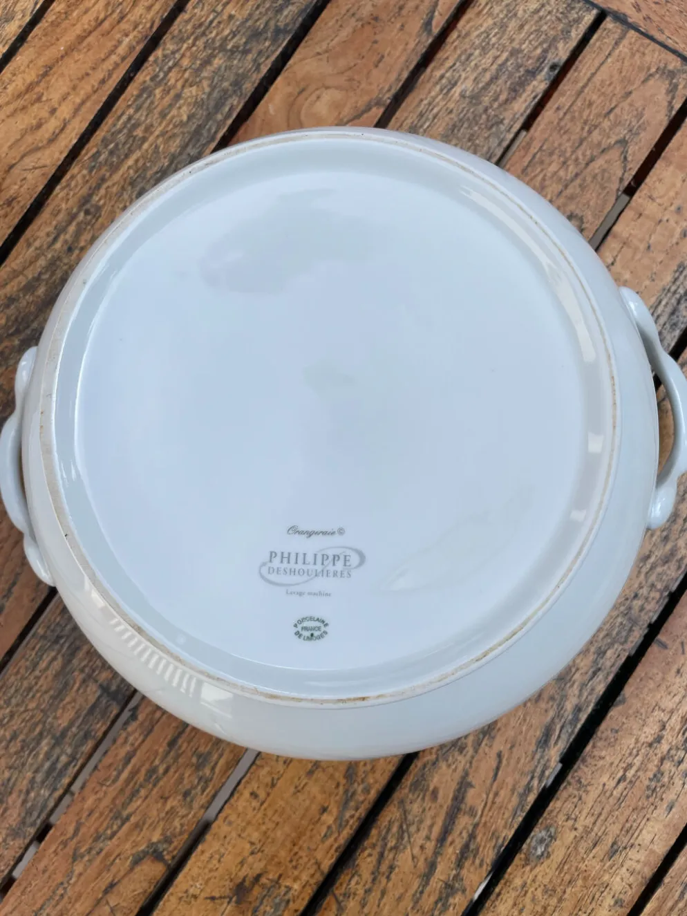 soupière Philippe Deshoulières en porcelaine de Limoges, décor « Orang