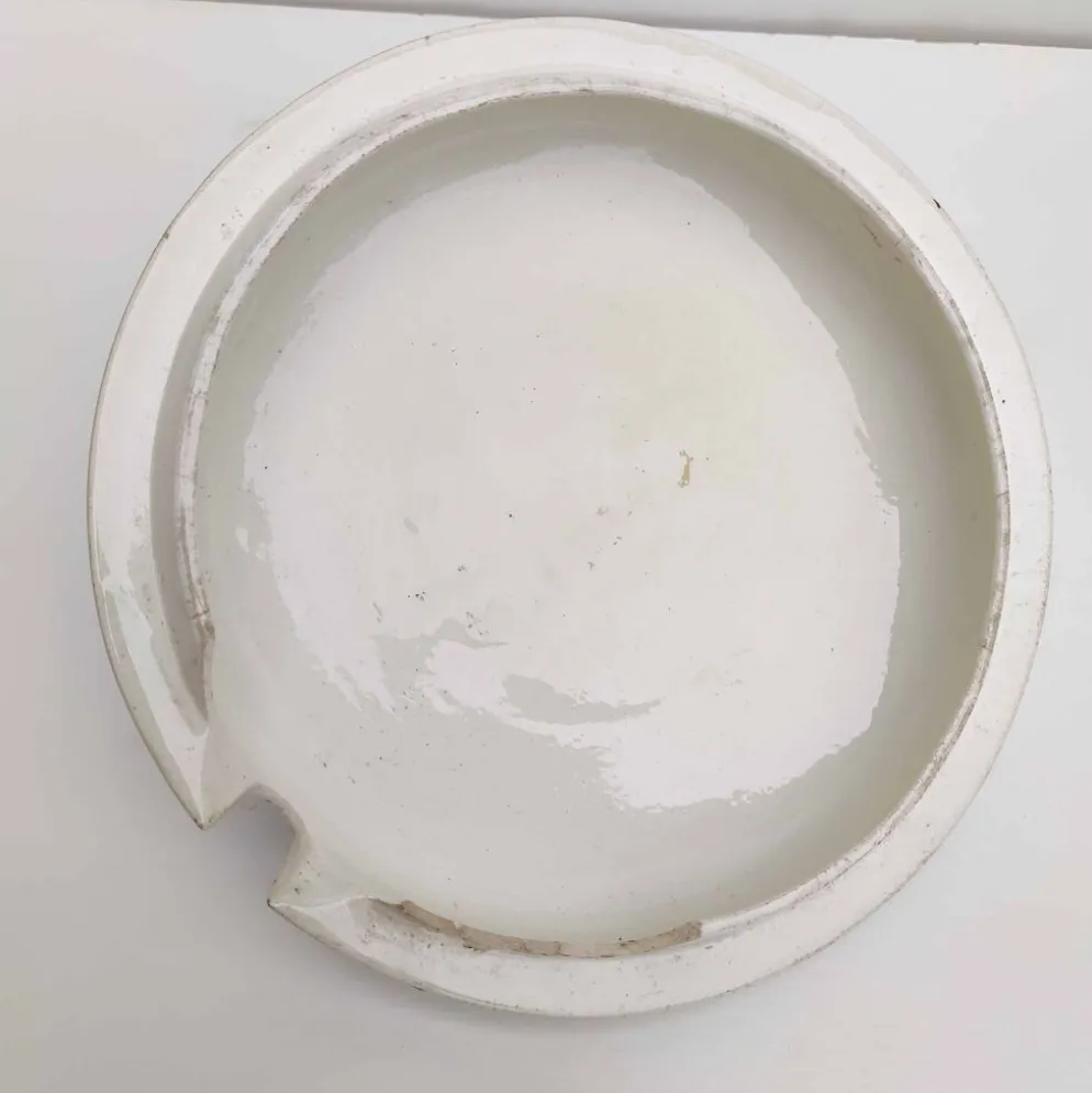 Soupière porcelaine décor héron et bambou