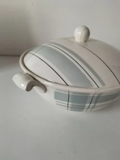 Soupière Salins modèle Montréal décor graphique 60’s