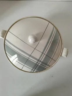 Soupière Salins modèle Montréal décor graphique 60’s