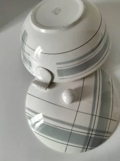 Soupière Salins modèle Montréal décor graphique 60’s