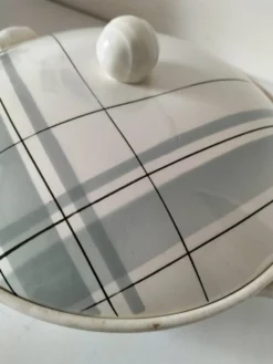 Soupière Salins modèle Montréal décor graphique 60’s