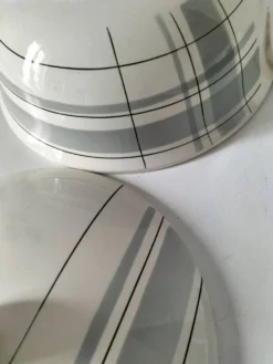 Soupière Salins modèle Montréal décor graphique 60’s