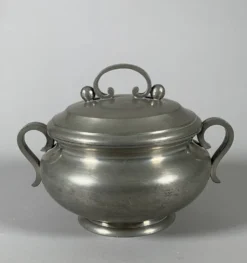 Soupière Signée Jean Despres ( 1889 - 1980 ) Style Moderniste