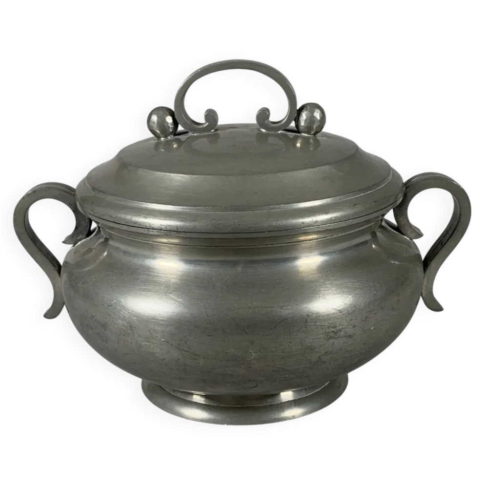 Soupière Signée Jean Despres ( 1889 - 1980 ) Style Moderniste