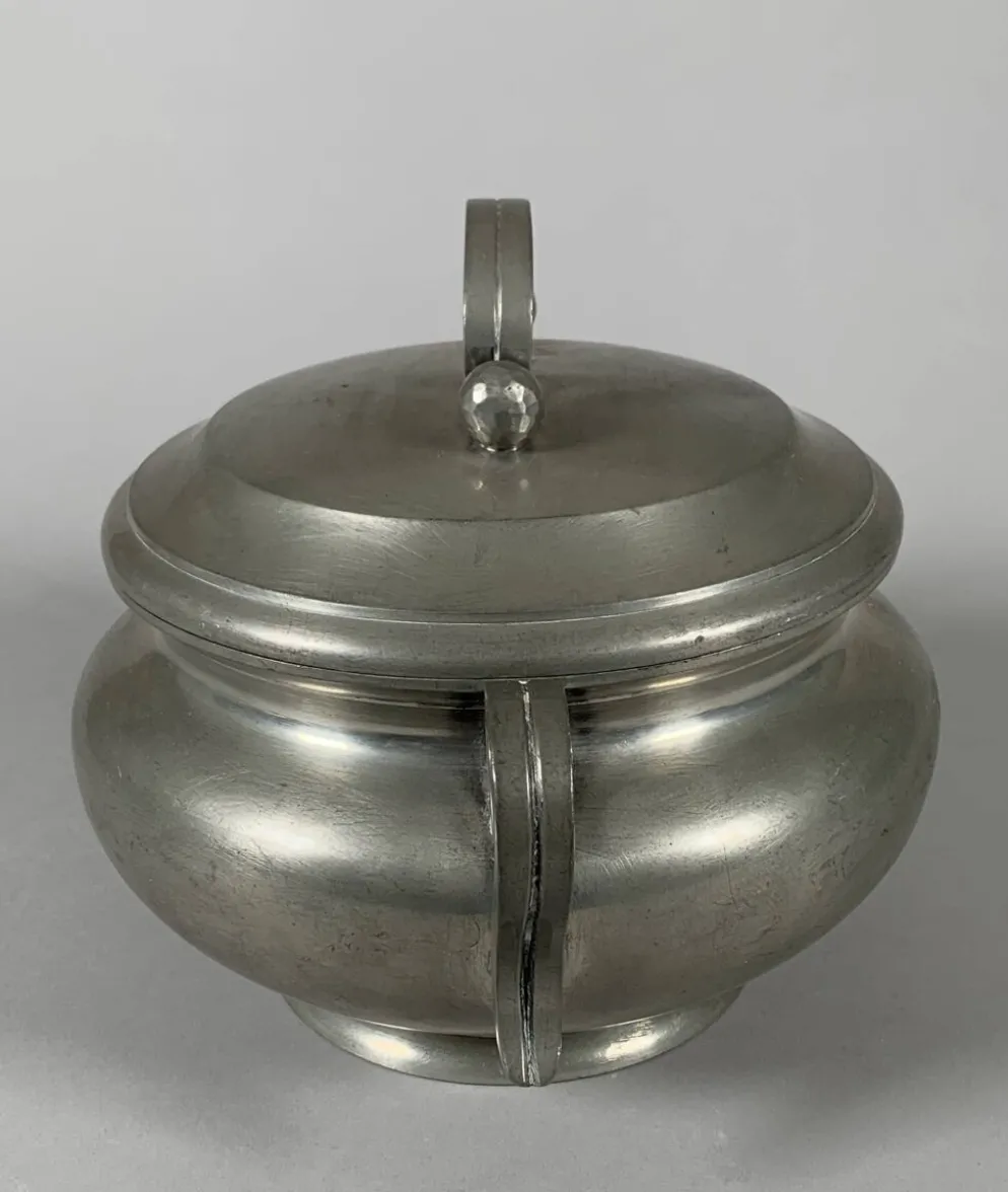 Soupière Signée Jean Despres ( 1889 - 1980 ) Style Moderniste