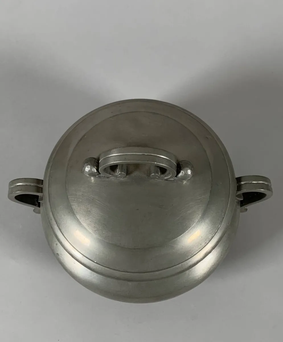 Soupière Signée Jean Despres ( 1889 - 1980 ) Style Moderniste