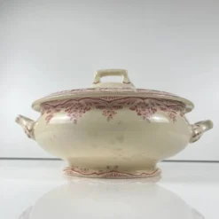 Soupière terre de fer Choisy le roi, faïence d'art, H.Boulenger & cie., bordeaux, XIXème siècle