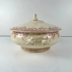 Soupière terre de fer Choisy le roi, faïence d'art, H.Boulenger & cie., bordeaux, XIXème siècle