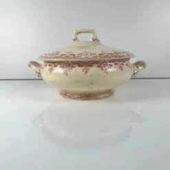 Soupière terre de fer Choisy le roi, faïence d'art, H.Boulenger & cie., bordeaux, XIXème siècle