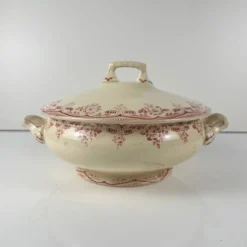Soupière terre de fer Choisy le roi, faïence d'art, H.Boulenger & cie., bordeaux, XIXème siècle