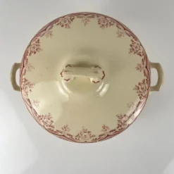 Soupière terre de fer Choisy le roi, faïence d'art, H.Boulenger & cie., bordeaux, XIXème siècle