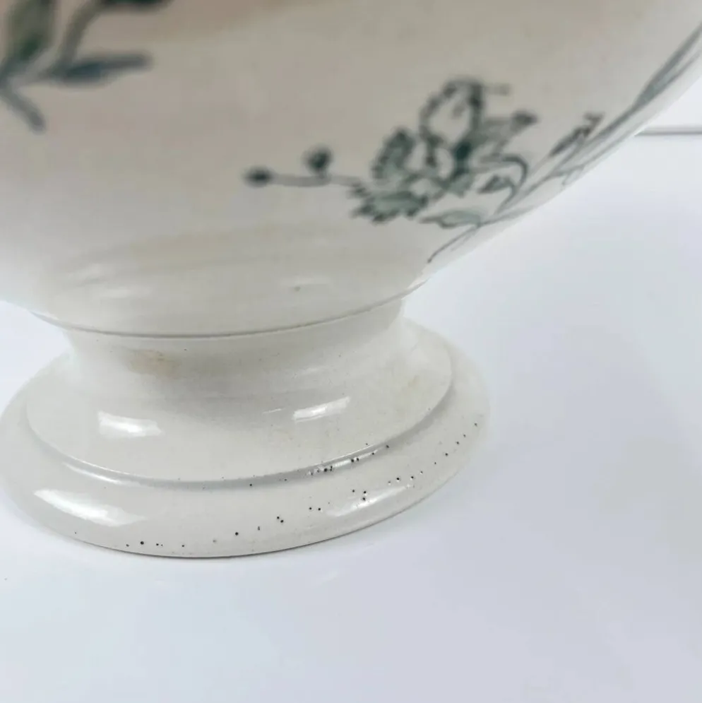 Soupière terre de fer Pexonne "Lucrèce" XIXe, vert