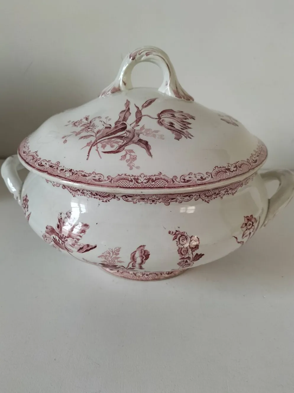 Soupière terre de fer Sarreguemines modèle Fontanges (vers 1880–1900),